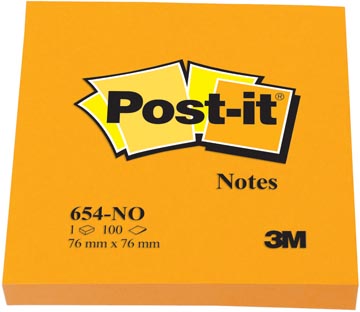[654NO] notes 100v 76x76 neonoranje