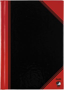 [1302813] notitieboek 96v l rd zw a5