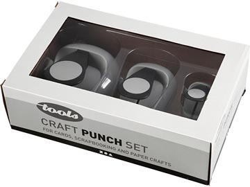 [11289] Creativ Company Ponsen Set, Cirkel, Set Van 3 Stuks (25 - 49 - 75 Mm)