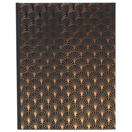 [47985E] Gastenboek 100p goud 27x22 NeoDeco zwart