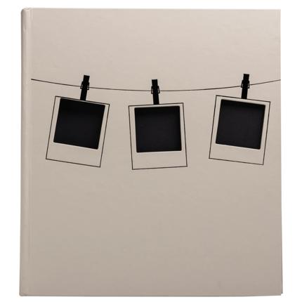 [16523E] Fotoalb boek 60p zw 29x32 Instants beige