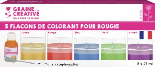 [150300] Kleurstof Voor Kaarsen 27Ml - Assortie Kleuren (5 St)