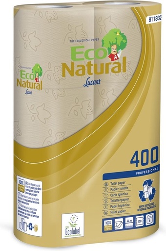 [TP811832] Toiletpapier eco naturel 400 vellen 2L 30 ROLLEN (5x6st)