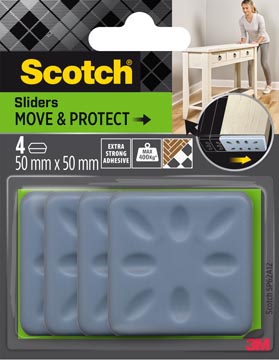 [SP62A12] scotch glijders grijs bls4