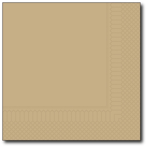 [G021] Servetten, Zand, 33X33Cm, 1/4, 2 Laags, 100St