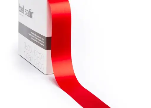 [5151991023] bel satin ribbon 100m/10mm (brique 23)