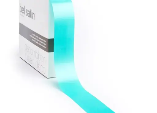 [5151991043] bel satin ribbon 100m/10mm (turquoise 43)