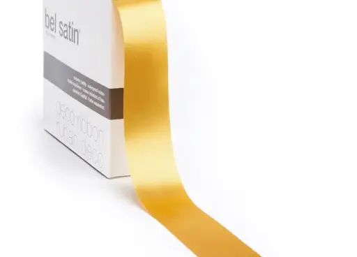 [5151991551] bel satin ribbon 100m/15mm (gold 51)