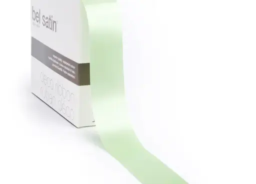 [5151992560] bel satin ribbon 100m/25mm (light olive 60)