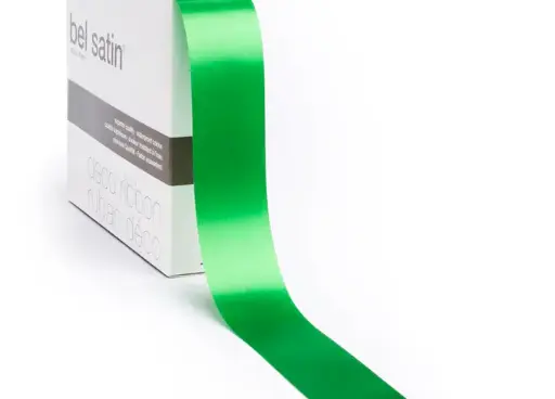 [5151992564] bel satin ribbon 100m/25mm (apple green 64)