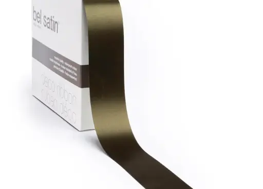 [5151992566] bel satin ribbon 100m/25mm (moss 66)