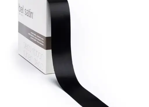 [5151992585] bel satin ribbon 100m/25mm (black 85)