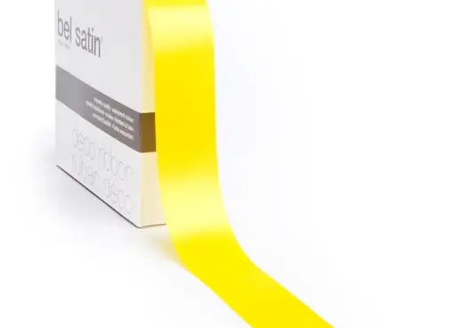 [51519925A55] bel satin ribbon 100m/25mm (yellow a55)