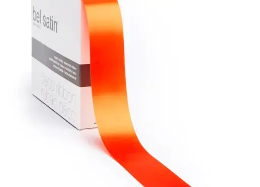 [5151994057] bel satin ribbon 100m/40mm (orange 57)