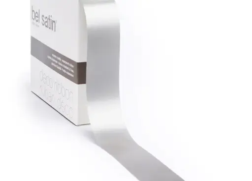 [5151994080] bel satin ribbon 100m/40mm (grey 80)