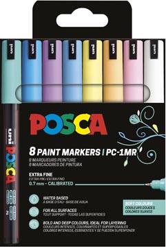 [PC1MR/8A PFASS73] etui pf 8 posca pc1mr assortiment(bl/bc/js/ab/ve/lav/rec/bg)