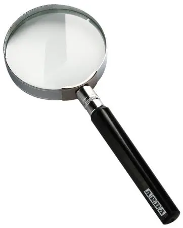 [GROOT90] Arda- Vergrootglas Met Metaal Lichaam. Diameter:90Mm