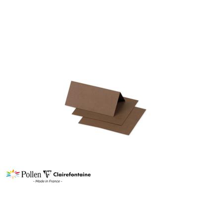 [75079] Pollen® pak 25 gevouwen tafelnaambordjes 210g 85x80 - Taupebruin