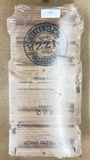 [150072] pizzadoos new-york 29x29x4cm bruin met zwarte opdruk, 100 stuks 