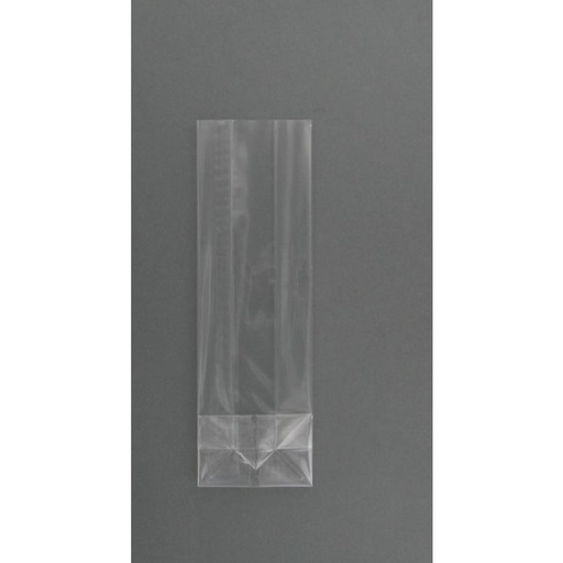 [32320024] Polypropzakje Pp Met Kruisbodem 100 Stuks (80+50X250Mm) 