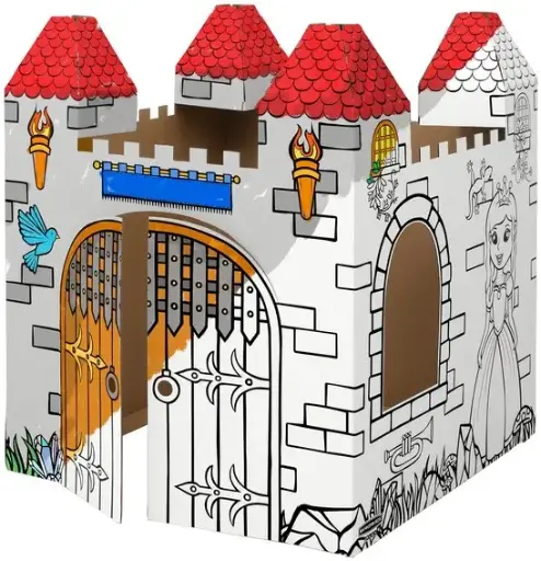 [100142506] Kartonnen Kasteel XL Bankers Box Play inkleurbaar