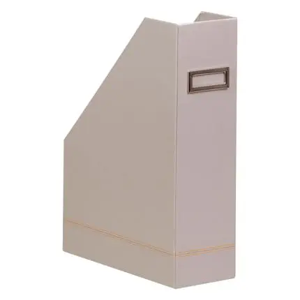 [318831C] Rhodiarama Tijdschriftenhouder In Italiaans Kunstleer 10X25X31 Cm - Zilver