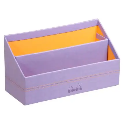[318849C] Rhodiarama Brievenhouder In Italiaans Kunstleer 25X10X14 Cm - Iris