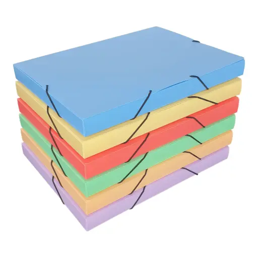 [364760] Elastobox A4 - Rug 25 mm - PP6 Pastel geassorteerde kleuren