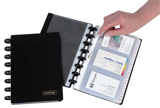 [9287760] CARD-EX BOEK 20PP ZWART A-Z